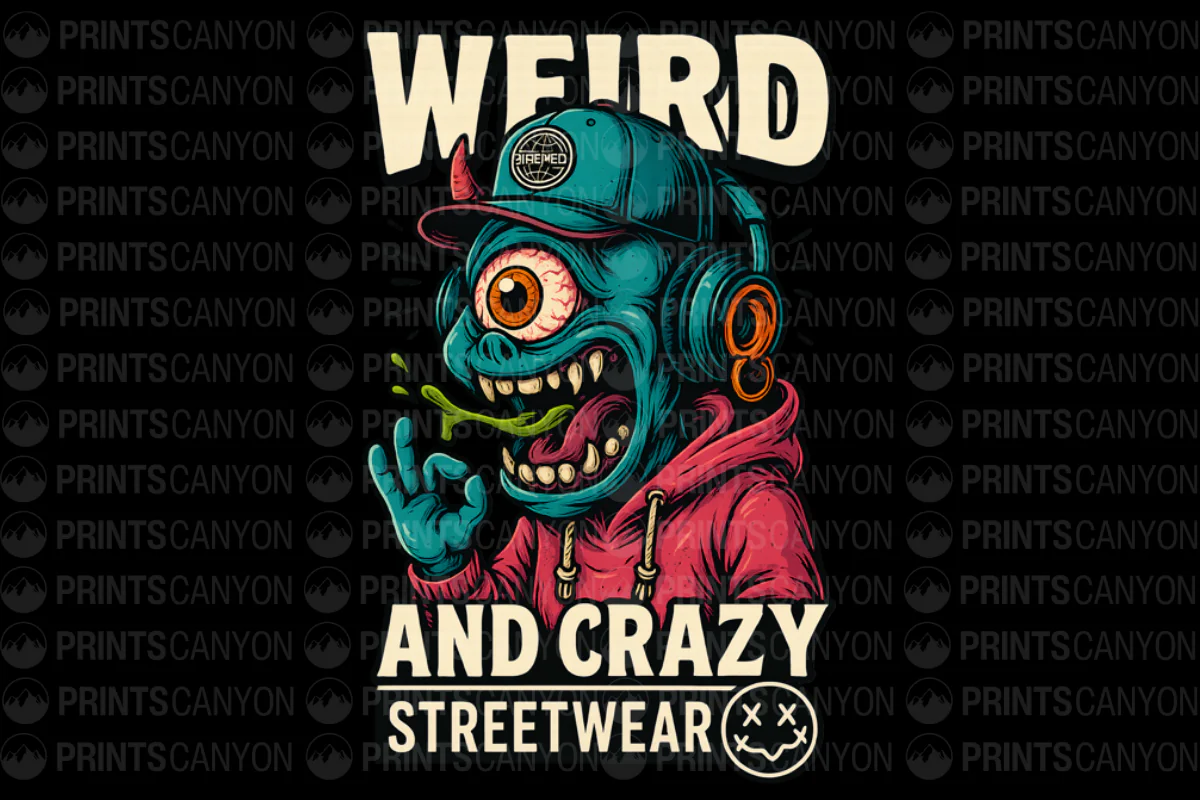 Weird and Crazy Streetwear T-Shirt Design