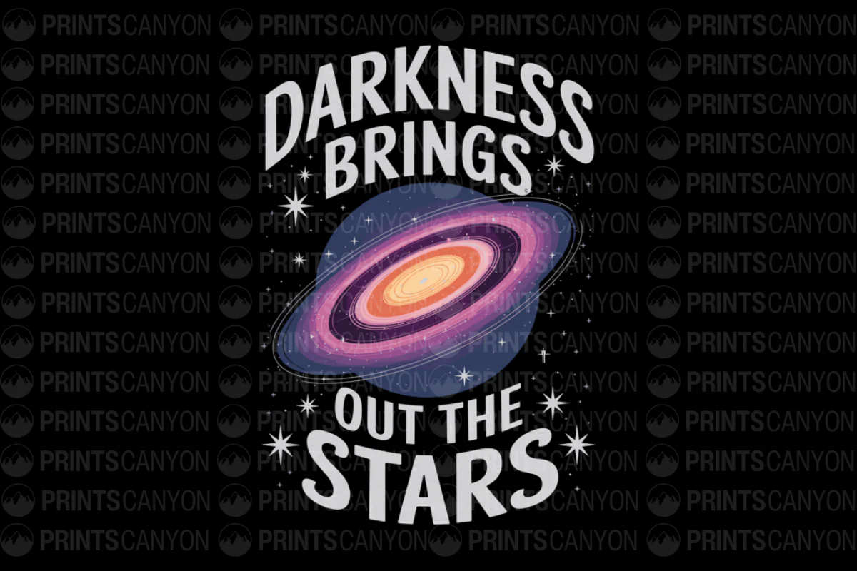 Darkness Brings Out the Stars T-Shirt Design