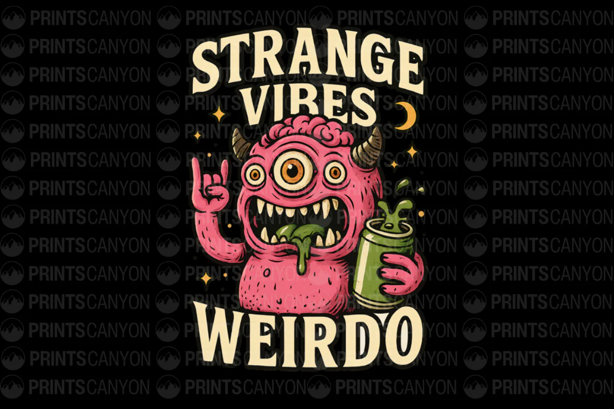 Strange Vires Weirdo Monster T-Shirt Design for Fun and Unique Fashion Enthusiasts