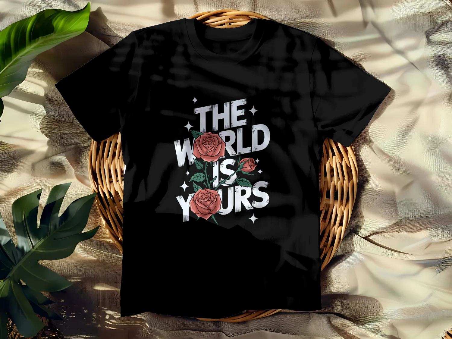 The World Is Yours Rose T-Shirt Design