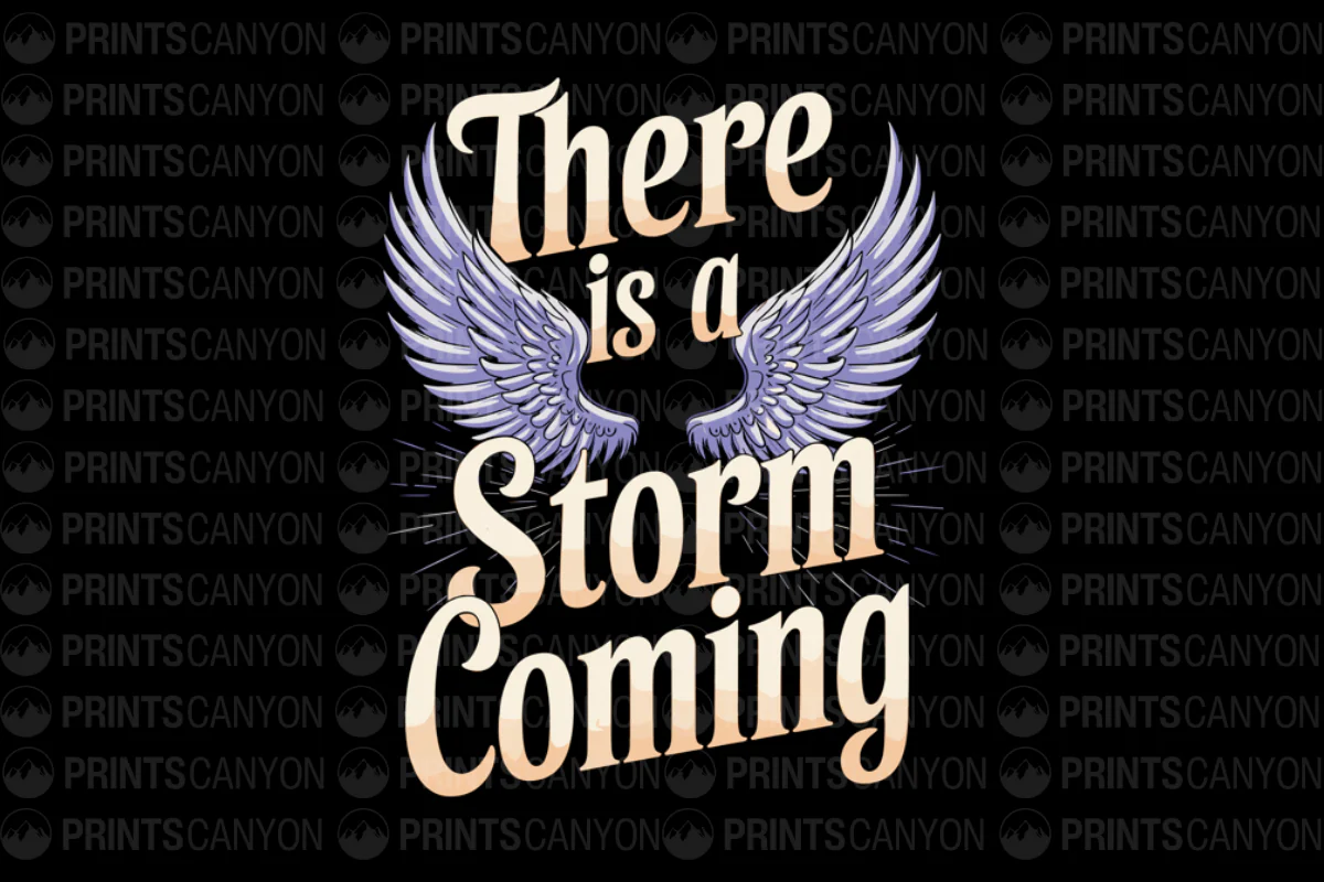 There is a Storm Coming Winged Design T-Shirt Graphic