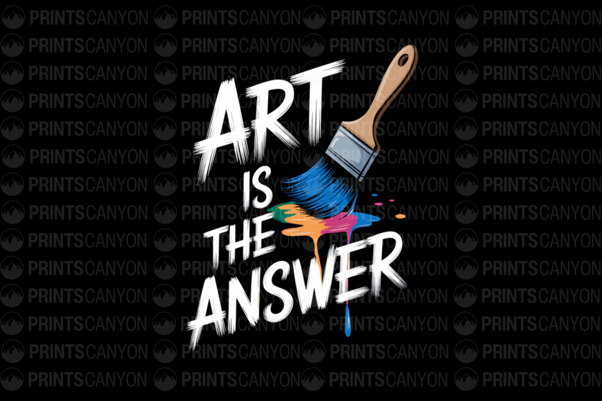 Art is the Answer Inspirational T-Shirt Design for Artists and Creatives