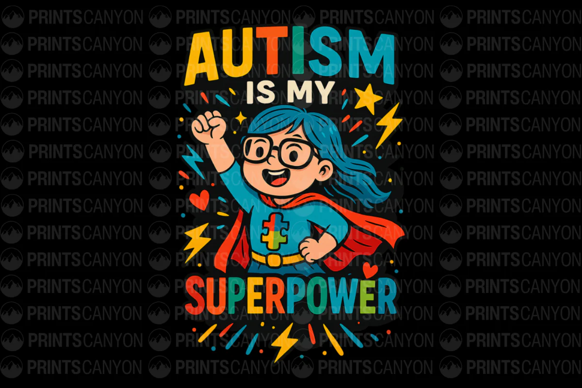 Autism is My Superpower T-Shirt Design for Kids