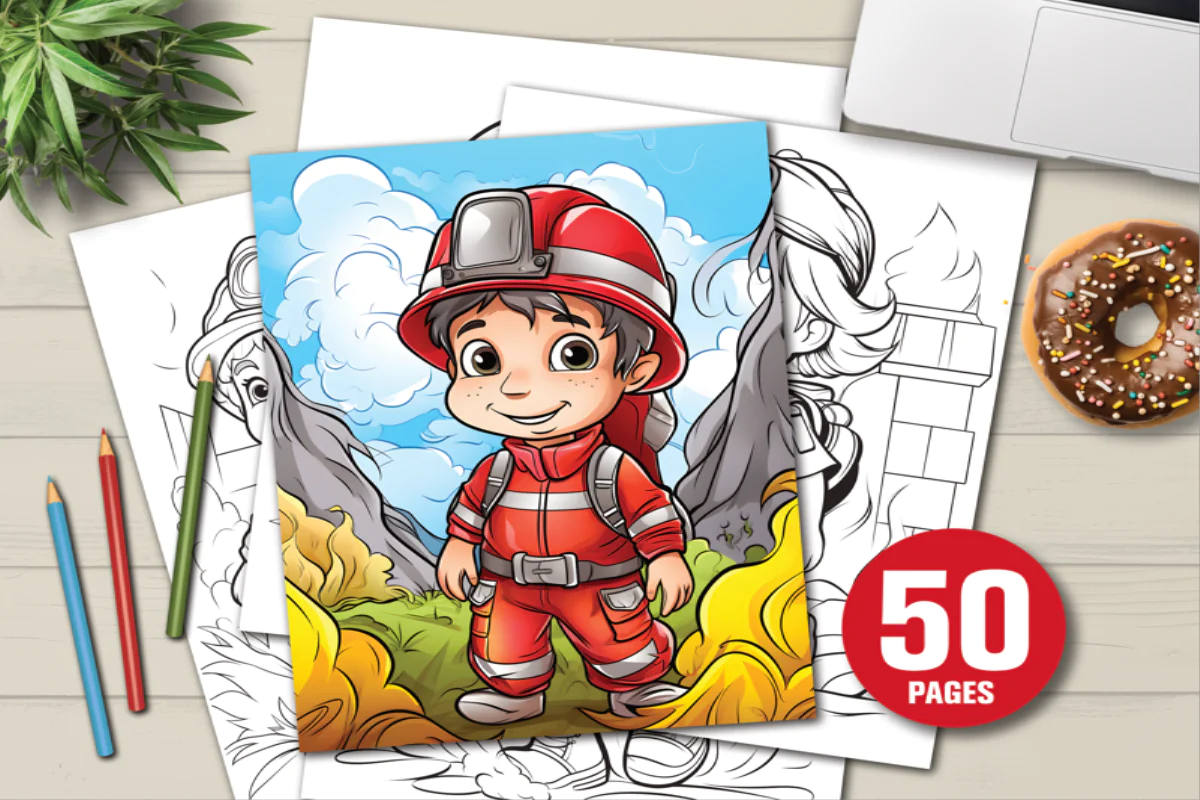 Firefighter Adventures Coloring Book 50 Pages of Fun and Creativity for Kids