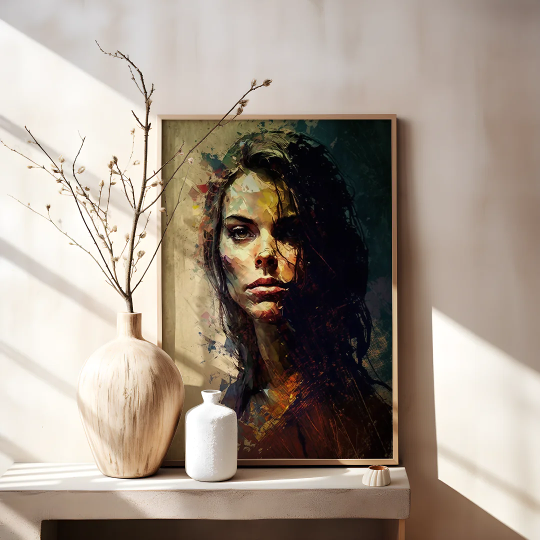 Abstract Portrait Wall Art Printable Design for Modern Home Decor