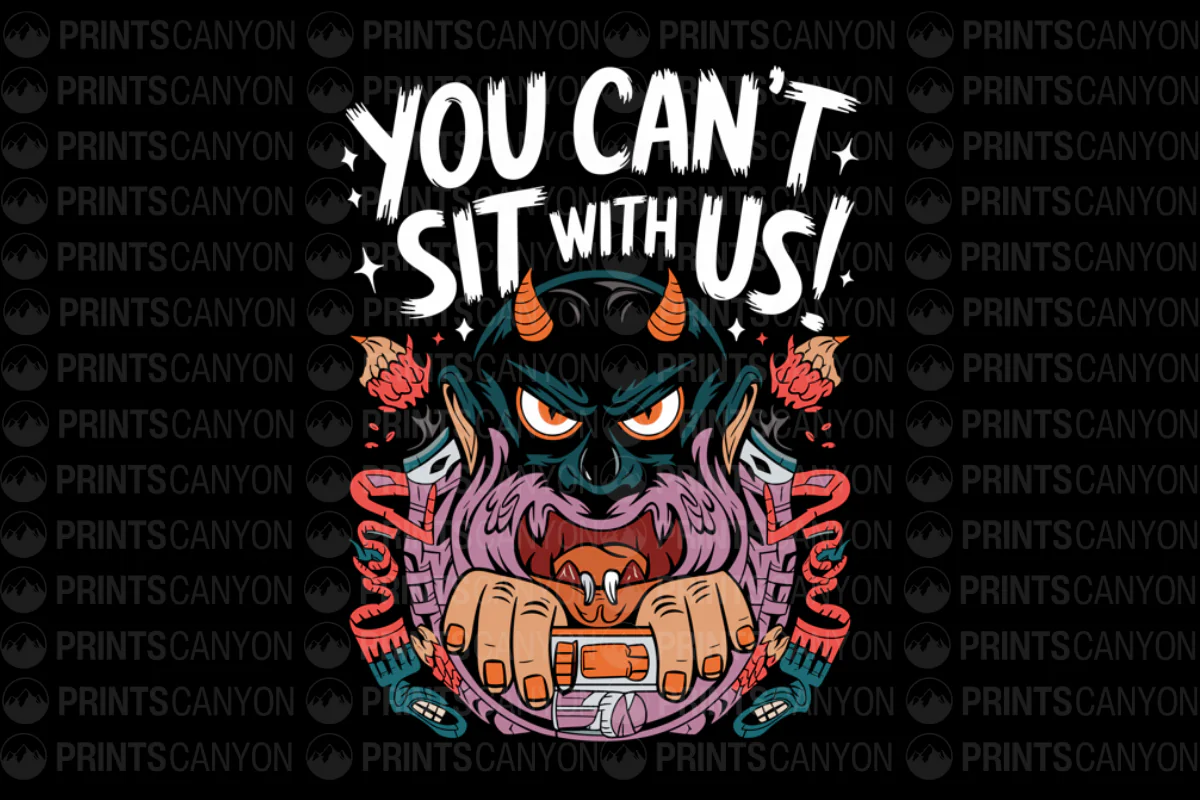 You Can't Sit With Us Devil T-Shirt Design