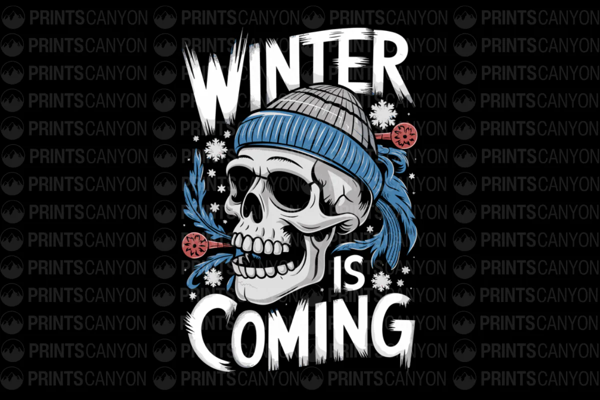Winter Is Coming Skull T-Shirt Design(1744636561)