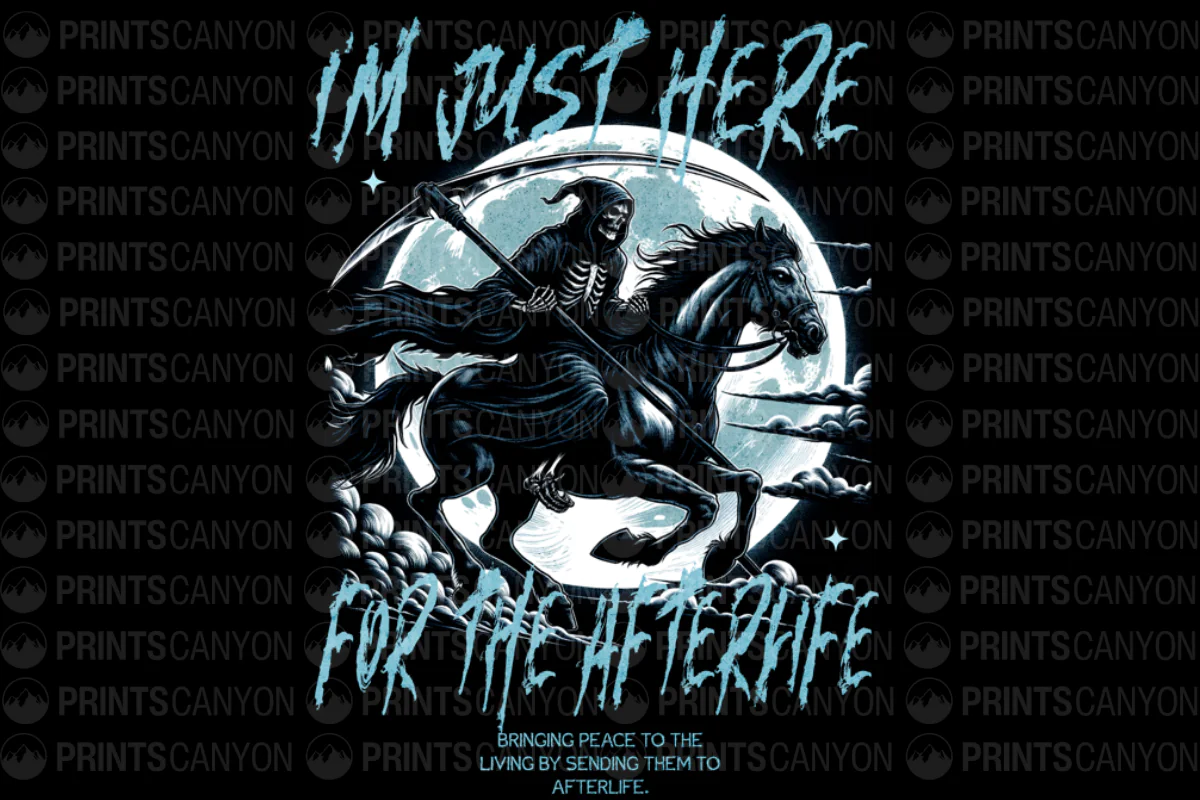 I'm Just Here for the Afterlife T-Shirt Design