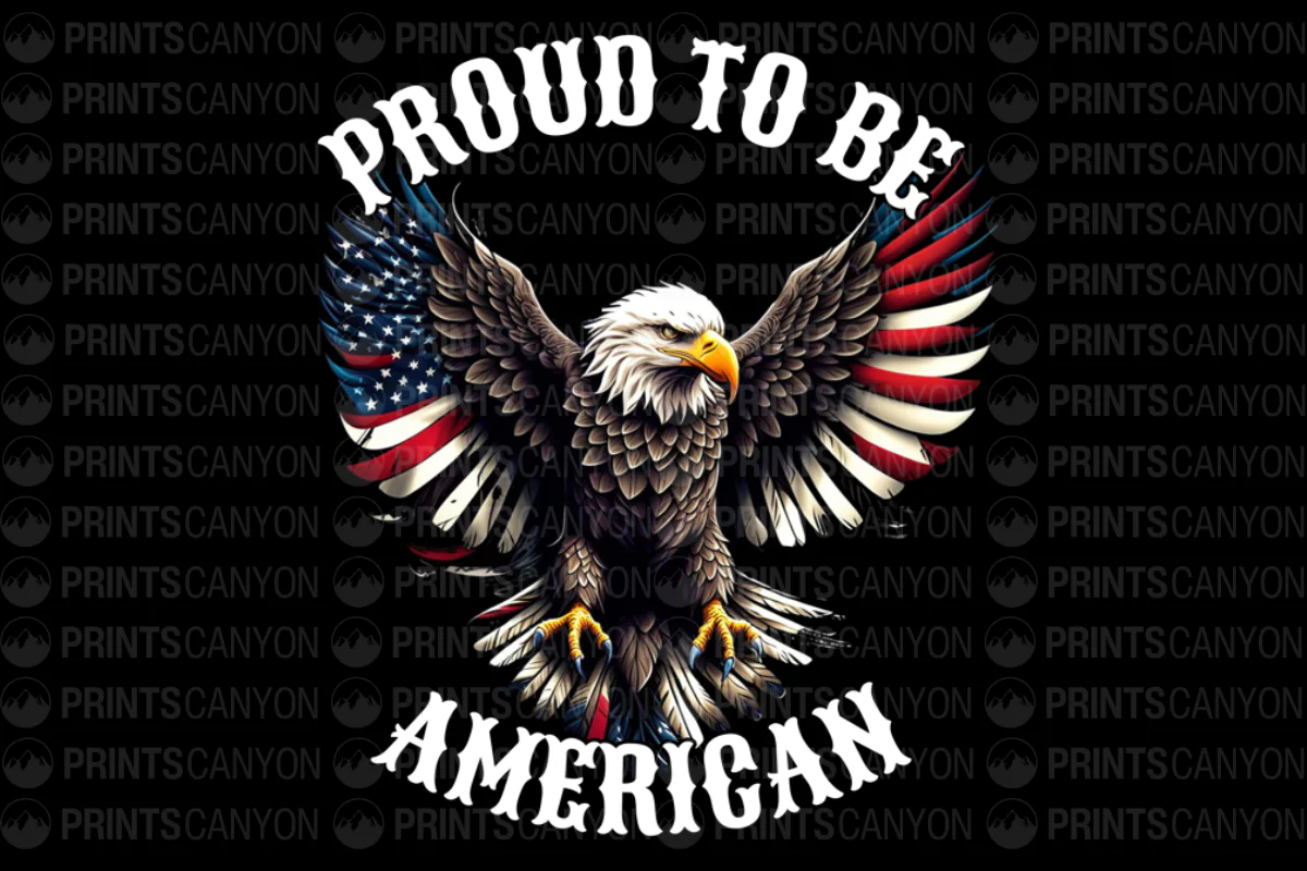 Proud to Be American Eagle Tshirt Design Printable File