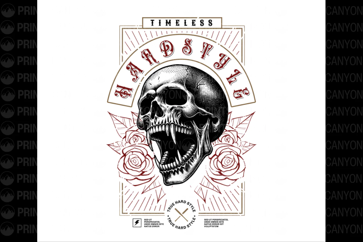 Hardstyle Floral T-Shirt Design for Music Lovers and Festival Fans