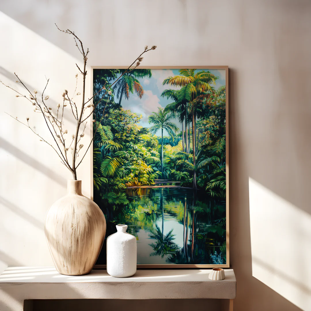 Lush Tropical Paradise Printable Wall Art for Refreshing Home Decor