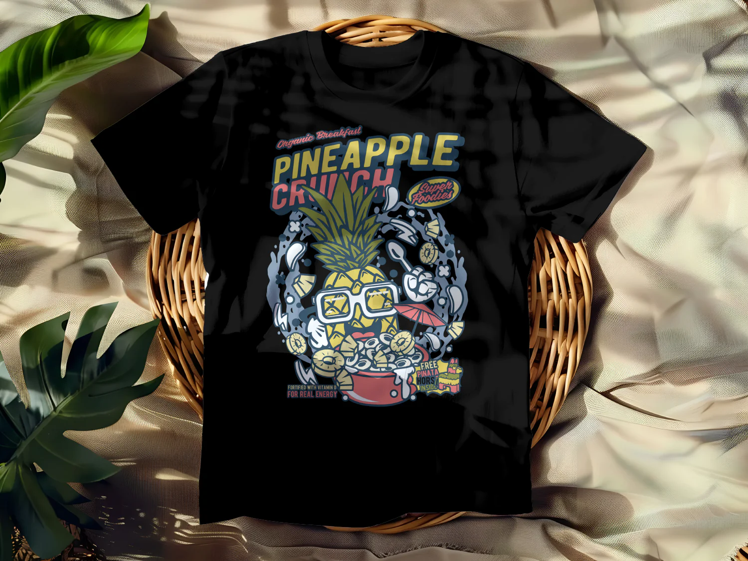 Pineapple Crunch: Organic Breakfast Cereal with Vitamin D and Free Pinata Inside!