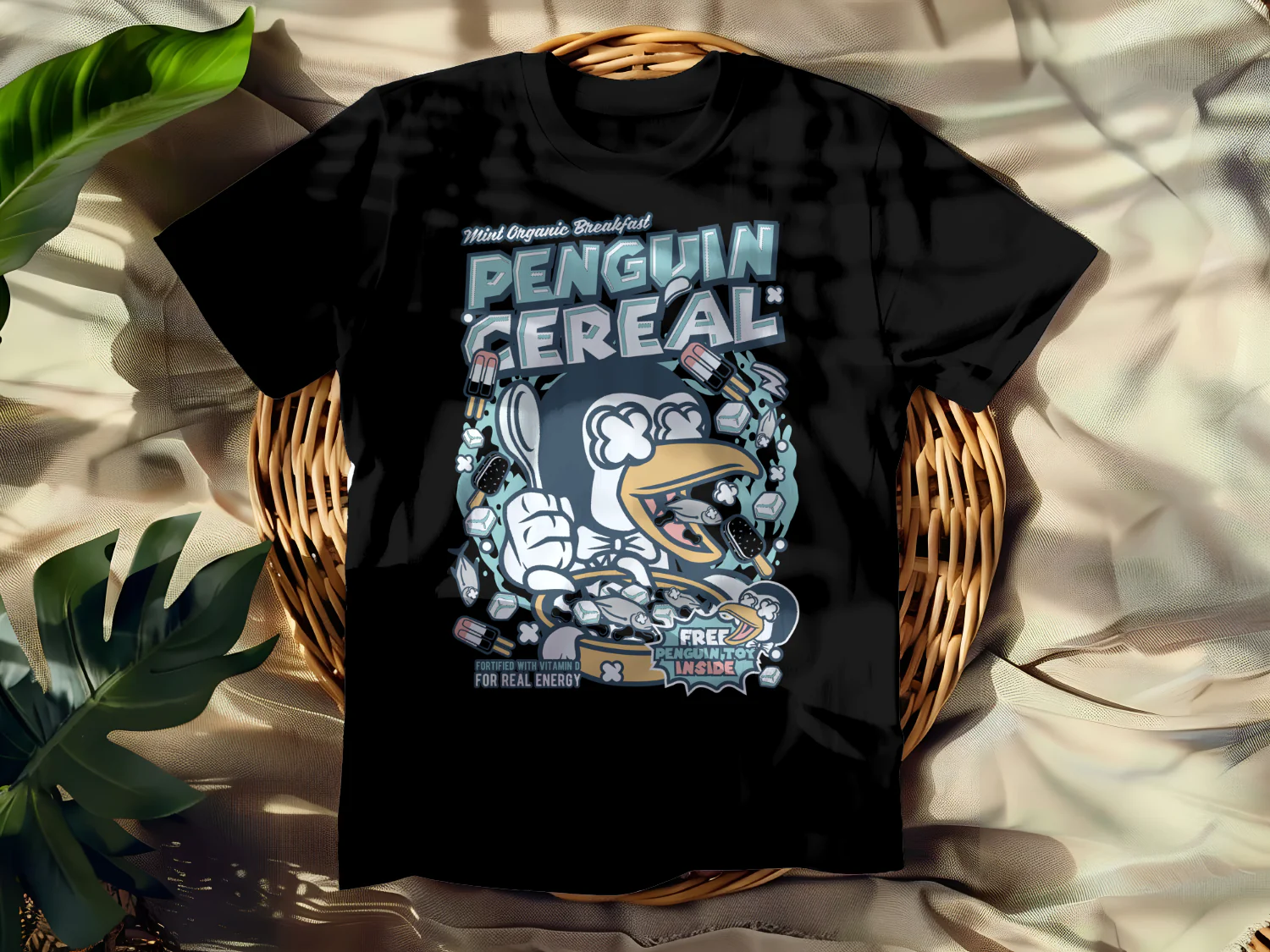 Mint Penguin Cereal - Organic Breakfast with Free Toy Inside for Real Energy Boost!