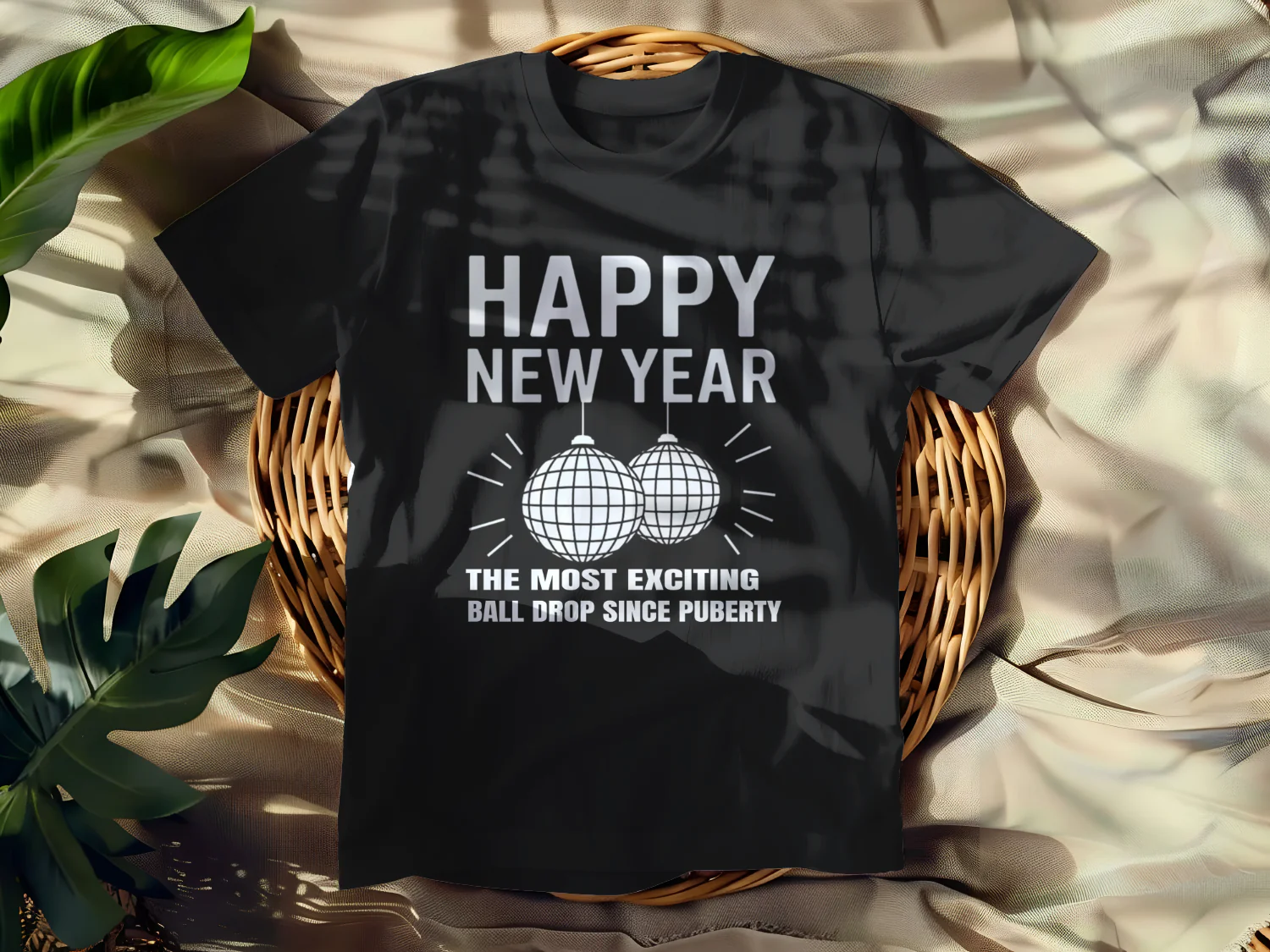 Happy New Year T-Shirt Design - The Most Exciting Ball Drop Since Puberty