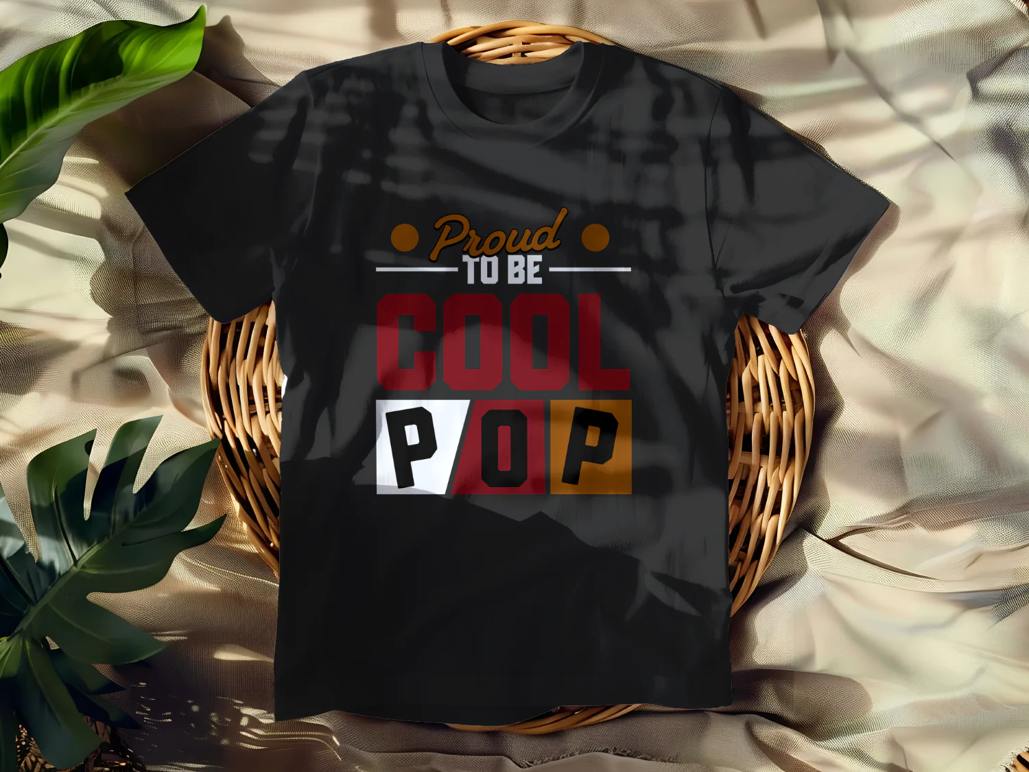 Proud to Be Cool Pop T-Shirt Design for Grandparents and Family Celebrations
