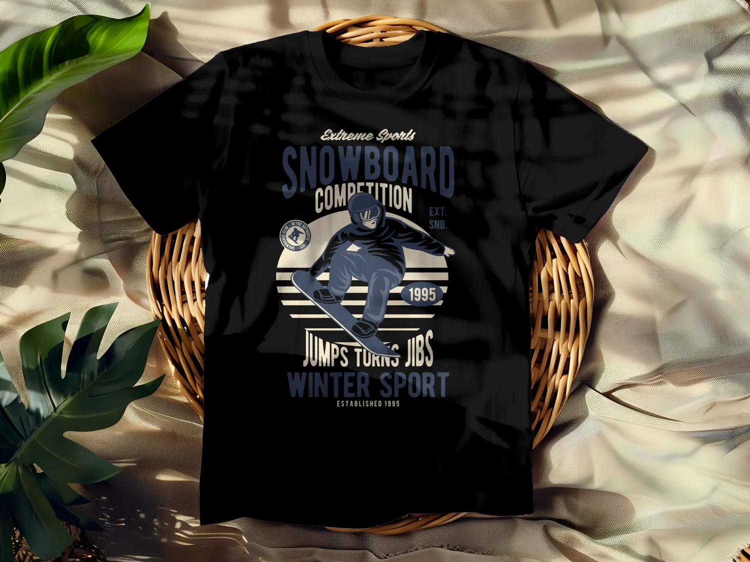 Extreme Sports Snowboard Competition Vintage Graphic Tee