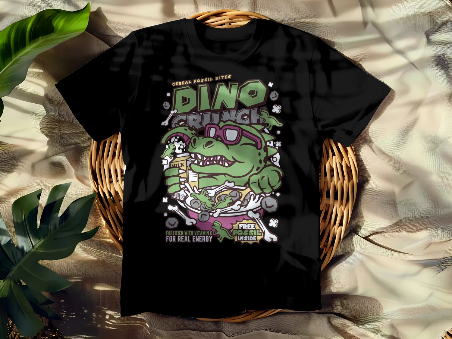 Dino Crunch Cereal Fossil Bites with Real Energy and Free Fossil Inside