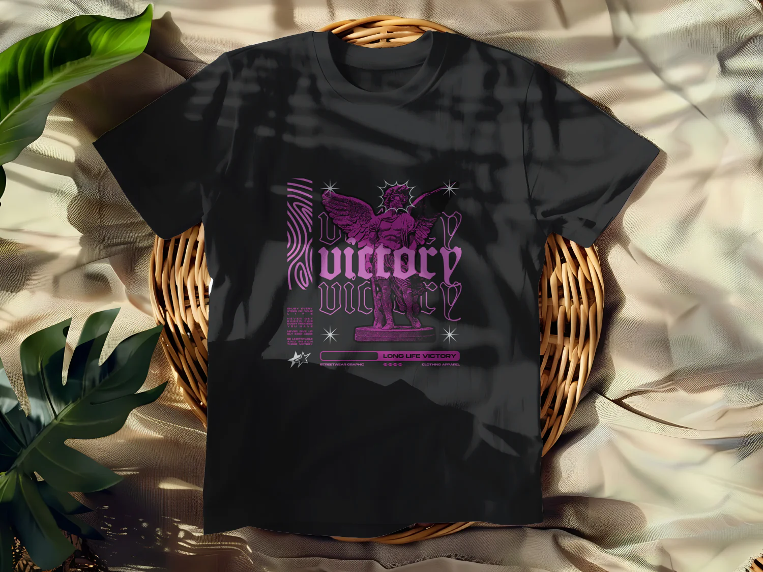 Long Life Victory Graphic Tee Design for Inspiring Streetwear Style
