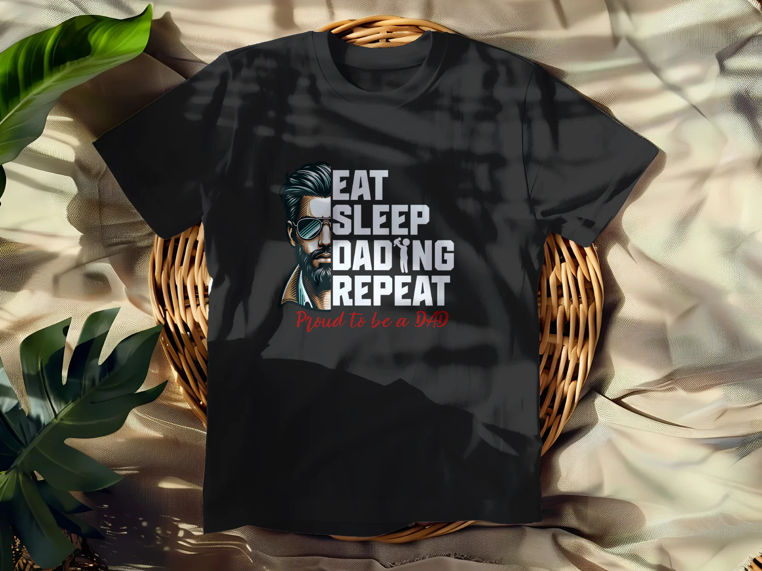 Eat Sleep Dading Repeat T-Shirt Design for Proud Dads