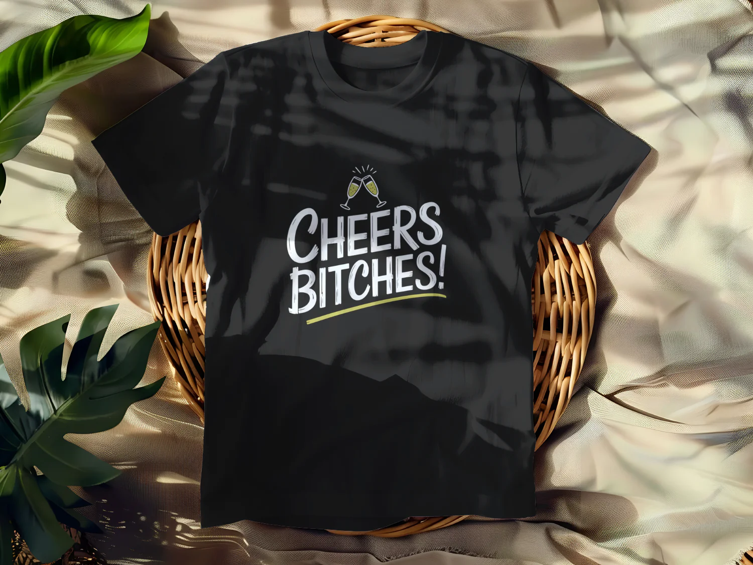 Cheers Bitches T-Shirt Design Fun and Sassy Tees for Celebrations and Parties