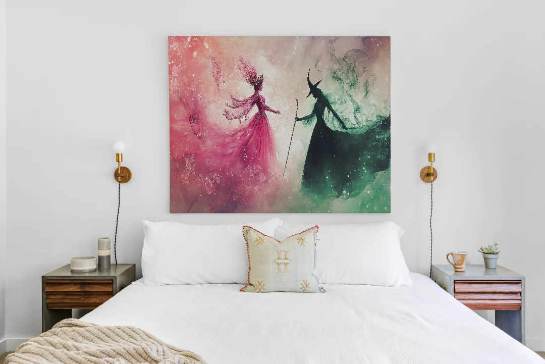 Glinda and Elphaba and Beauty Printable Wall Art for Magical Home Decor