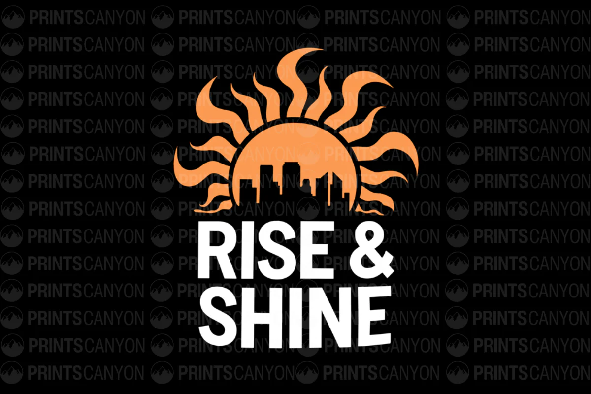 Rise and Shine Urban Sunrise Graphic T-Shirt Design