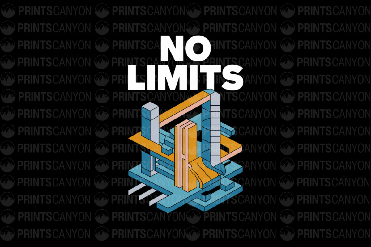 No Limits Geometric Art Print for Modern Decor