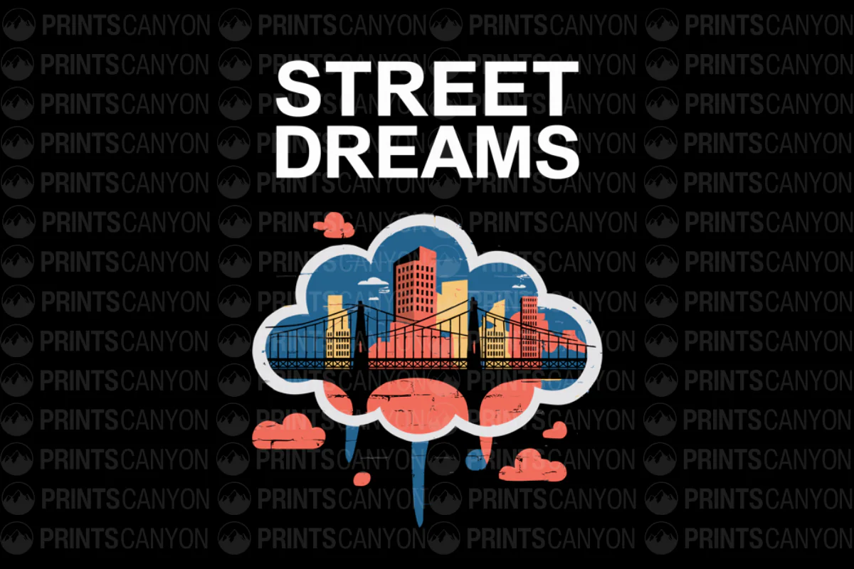 Urban Vibes: Street Dreams Graphic Tee Design