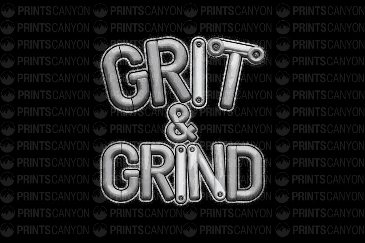 Grit and Grind Motivational Wall Art for Strength and Determination