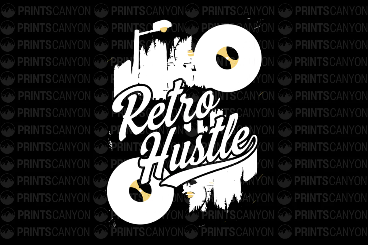 Retro Hustle Vintage Music Design for DJs and Music Lovers