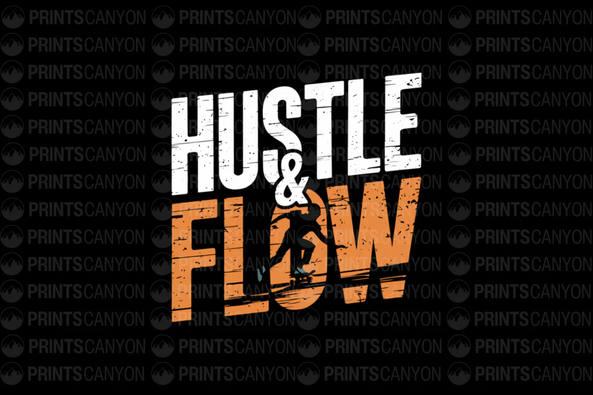 Hustle and Flow Skateboard Graphic Tee for Active Lifestyle Enthusiasts(1743929070)