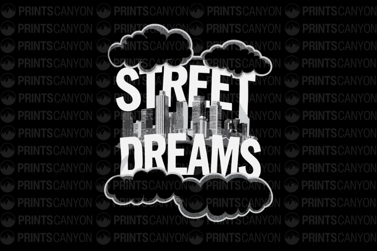 Urban Street Dreams Graphic Design Mockup for Apparel and Merchandise