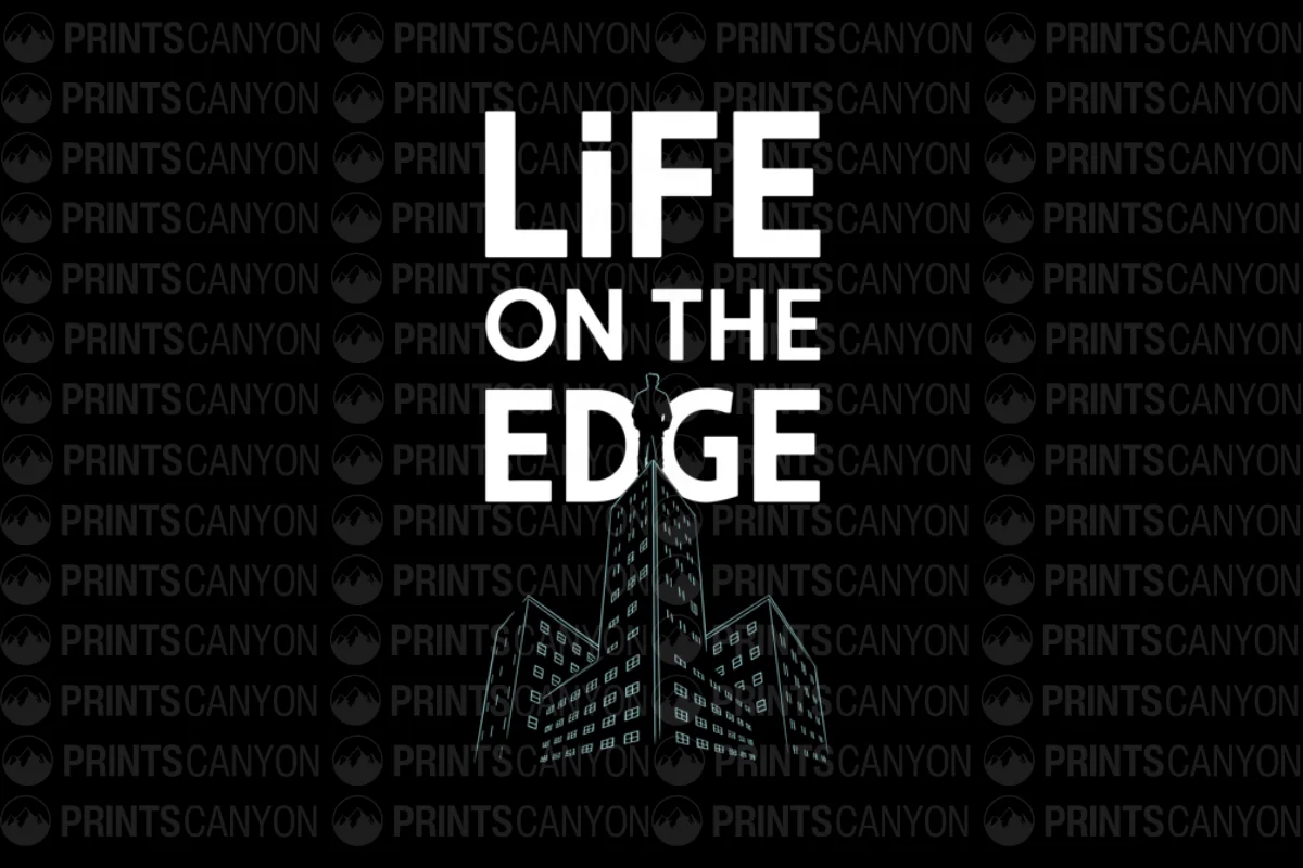 Life on the Edge Urban Adventure Graphic T-shirt Design Mockup