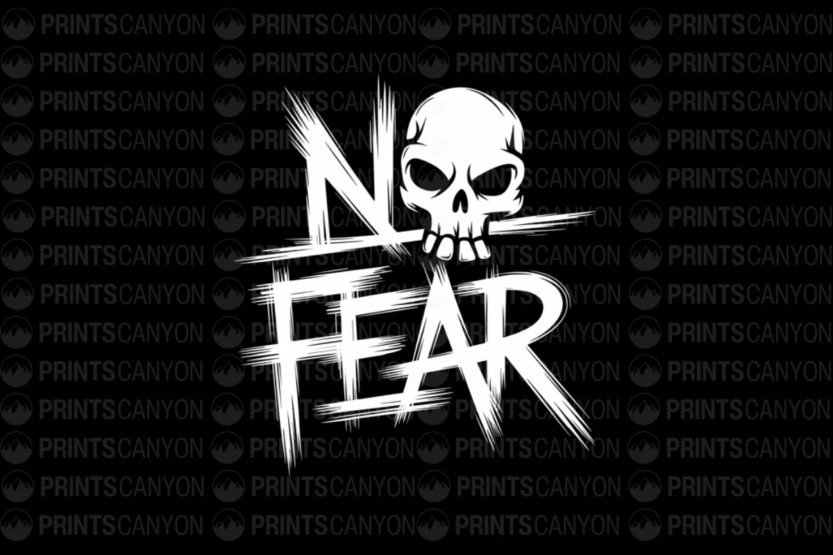 Bold No Fear Skull Graphic T-Shirt for Fearless Souls