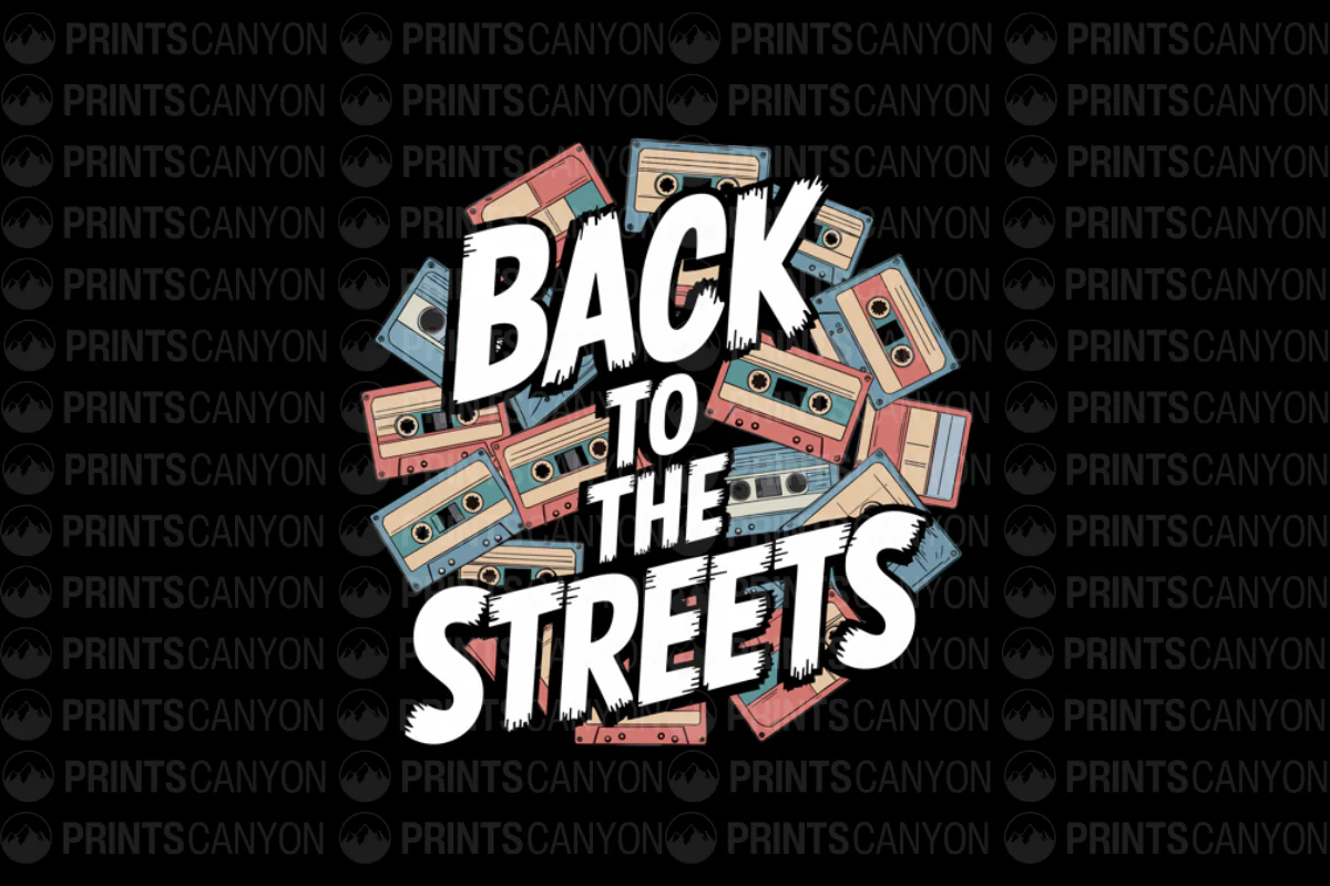 Retro Vibes: Back to the Streets with Classic Cassette Tapes Design