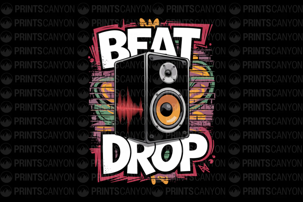 Beat Drop Graphic T-Shirt for Music Lovers and DJs