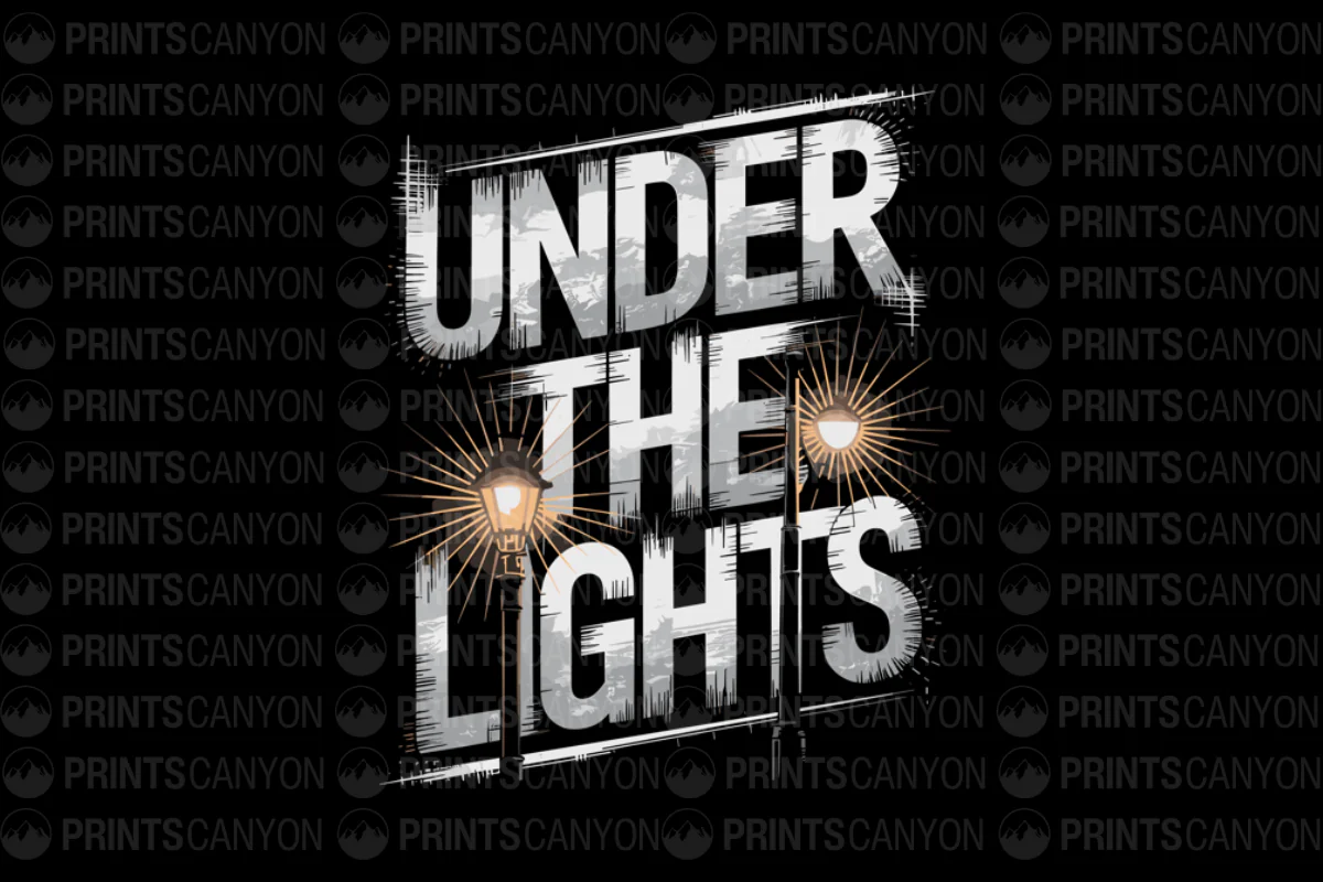 Under the Lights Urban Graphic Tee Design