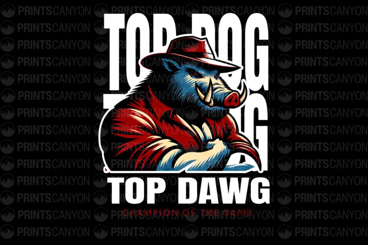 Top Dawg Champion of the Game T-Shirt Design Digital File