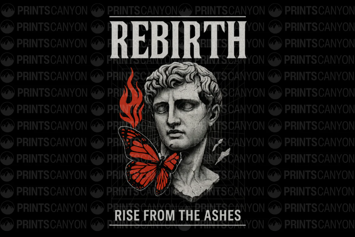Rebirth: Rise from the Ashes Artistic Wall Art Print