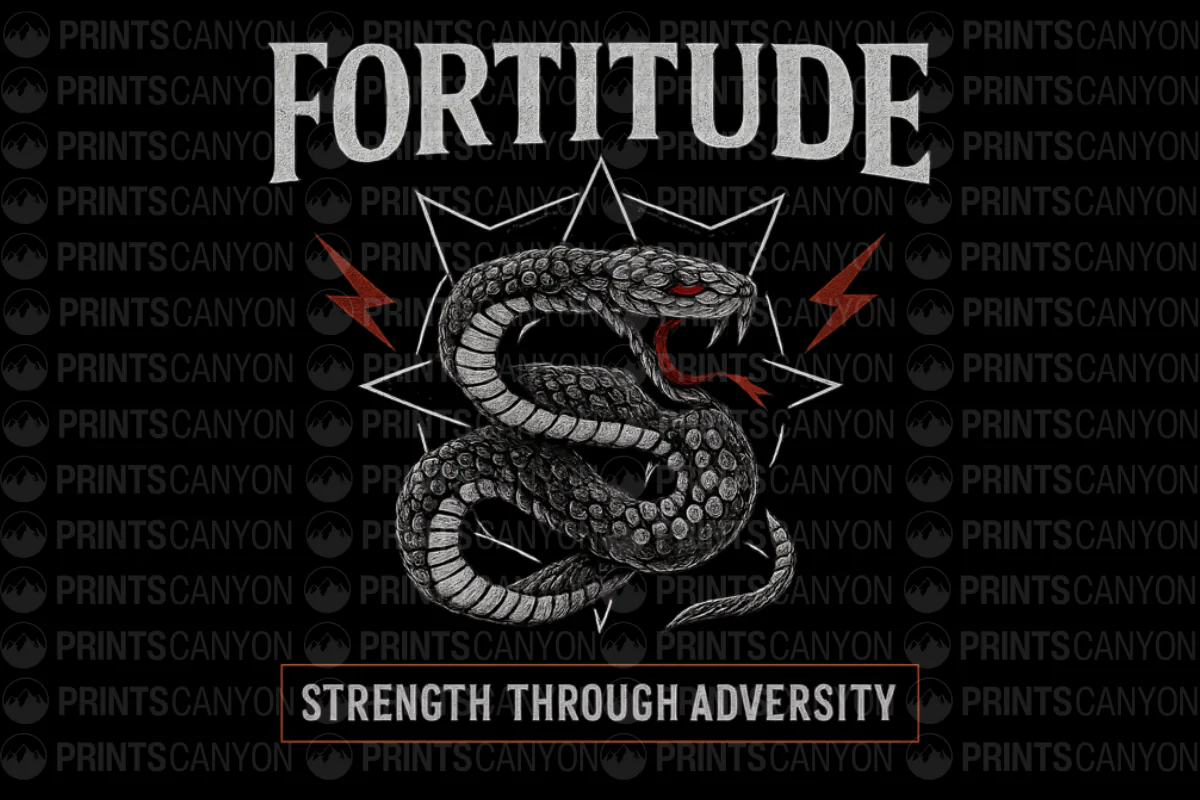 Fortitude Strength Through Adversity Snake Graphic Tee