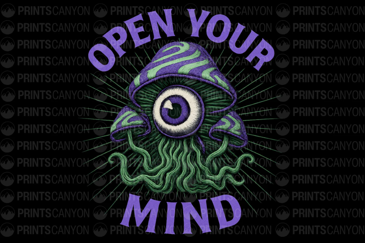 Open Your Mind Psychedelic Octopus Graphic Tee