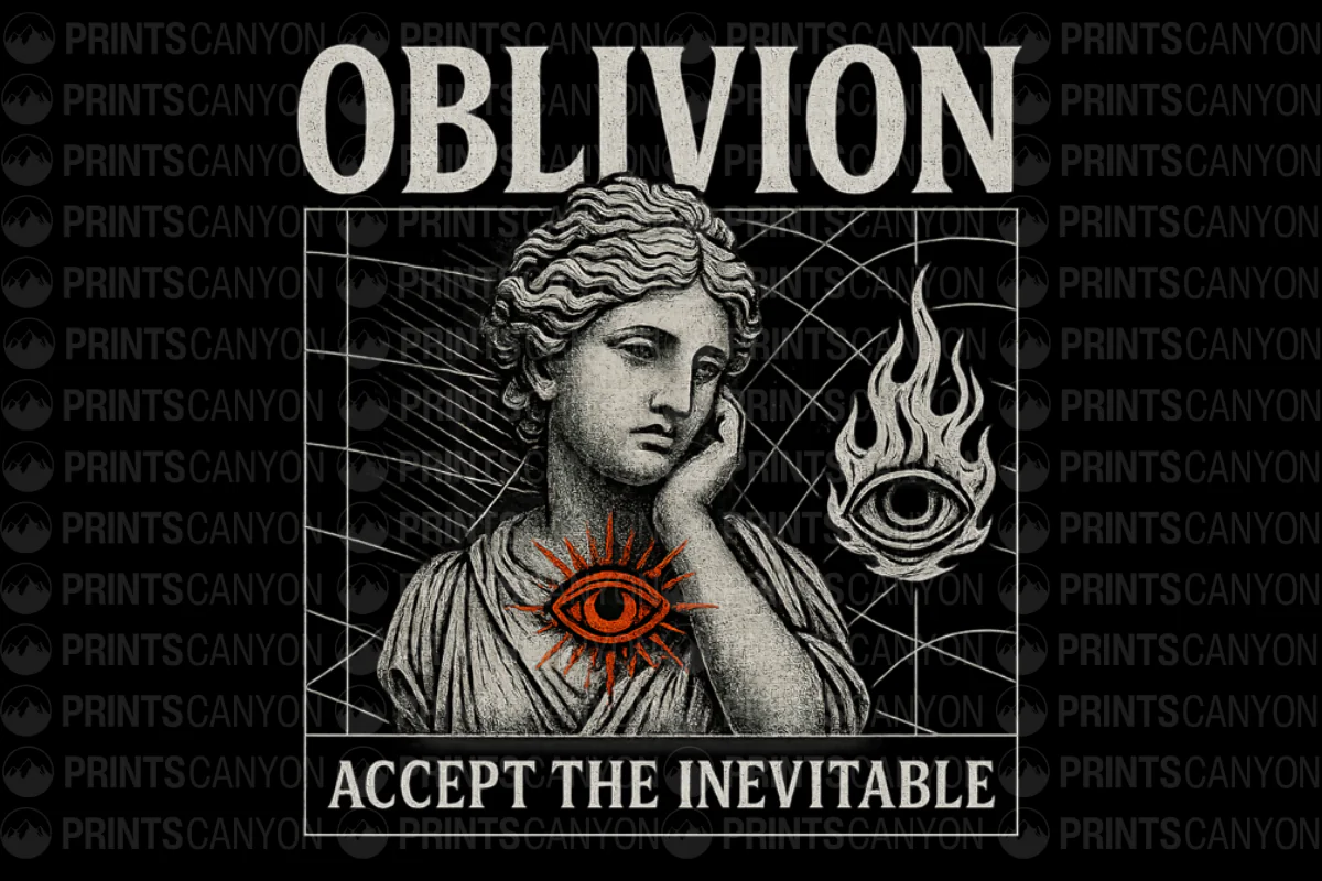 Oblivion Accept the Inevitable Vintage Art Print