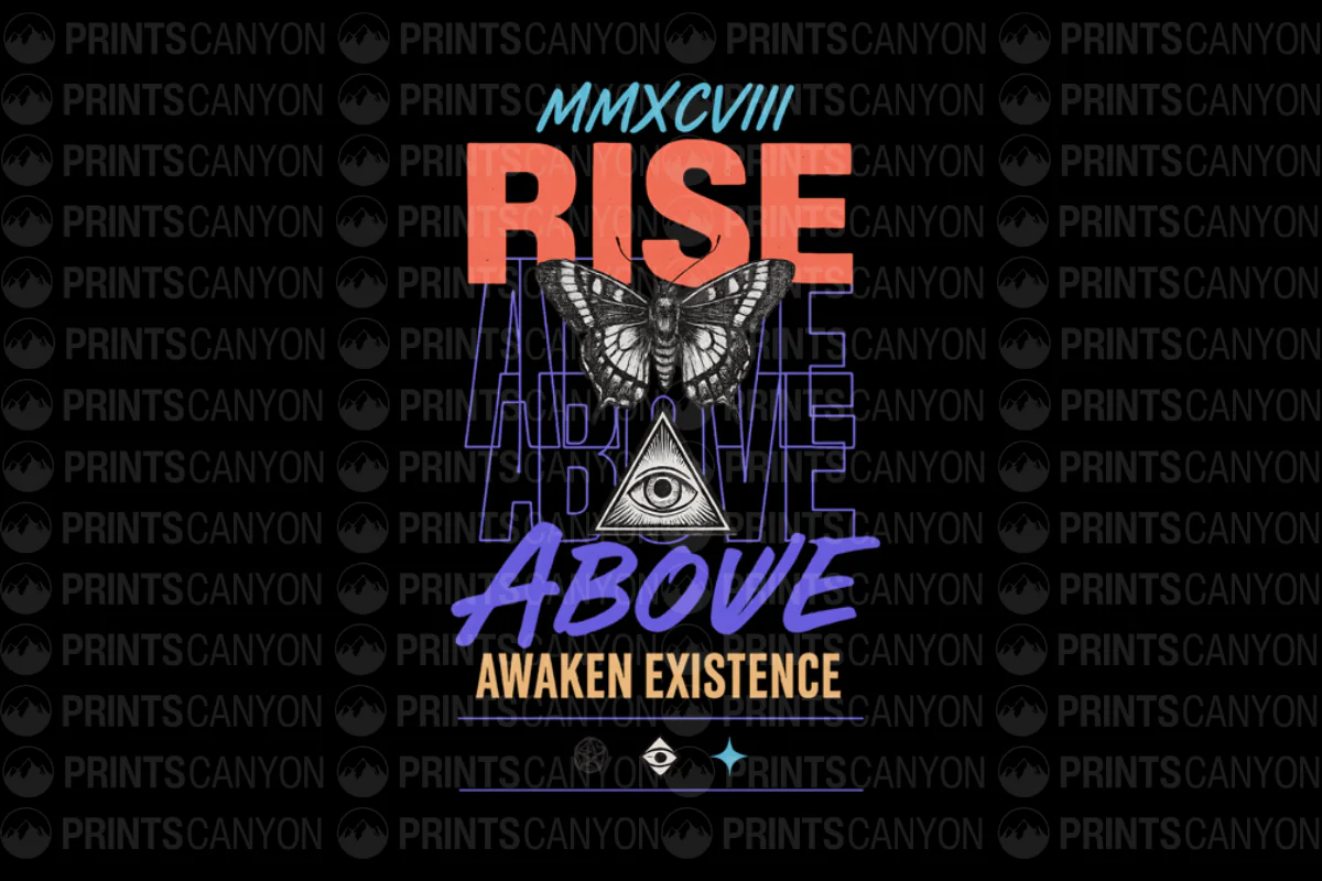 Rise Above Awaken Existence Graphic Tee for Visionaries and Dreamers