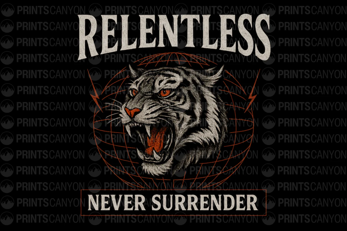 Relentless Tiger Graphic Tee Never Surrender Apparel for Bold Souls