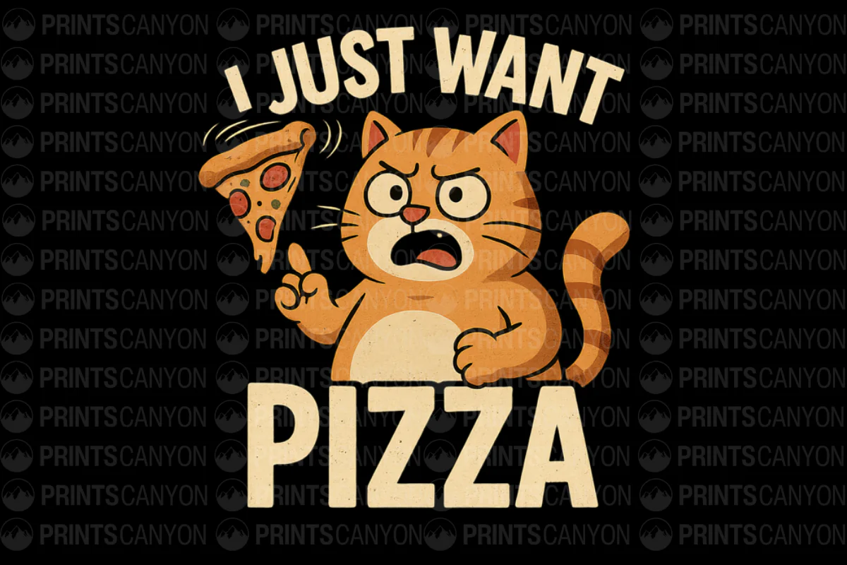 Funny Cat Pizza Lover T-Shirt for Pizza Enthusiasts and Cat Lovers