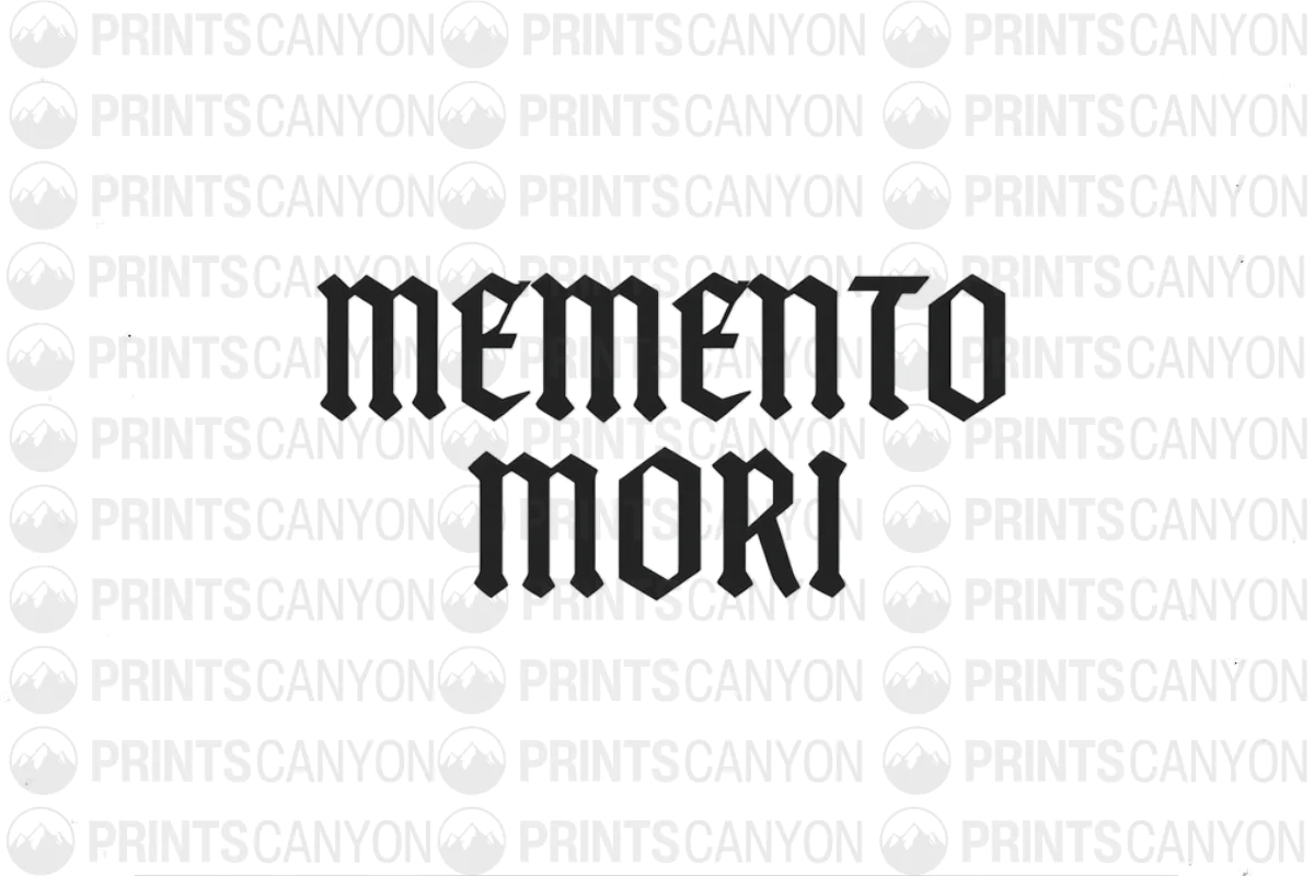Memento Mori Vintage Gothic Style Wall Art Print