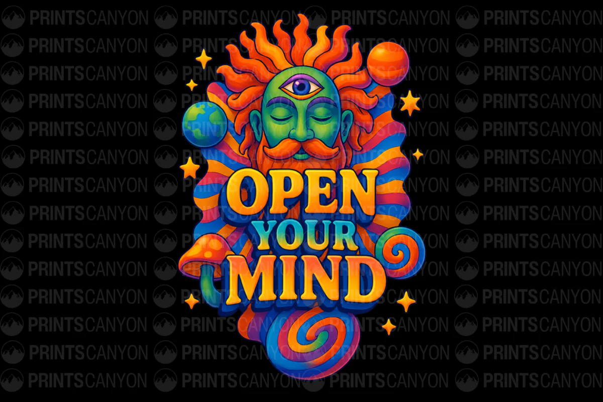 Vibrant Open Your Mind Wall Art Print for Creativity and Inspiration