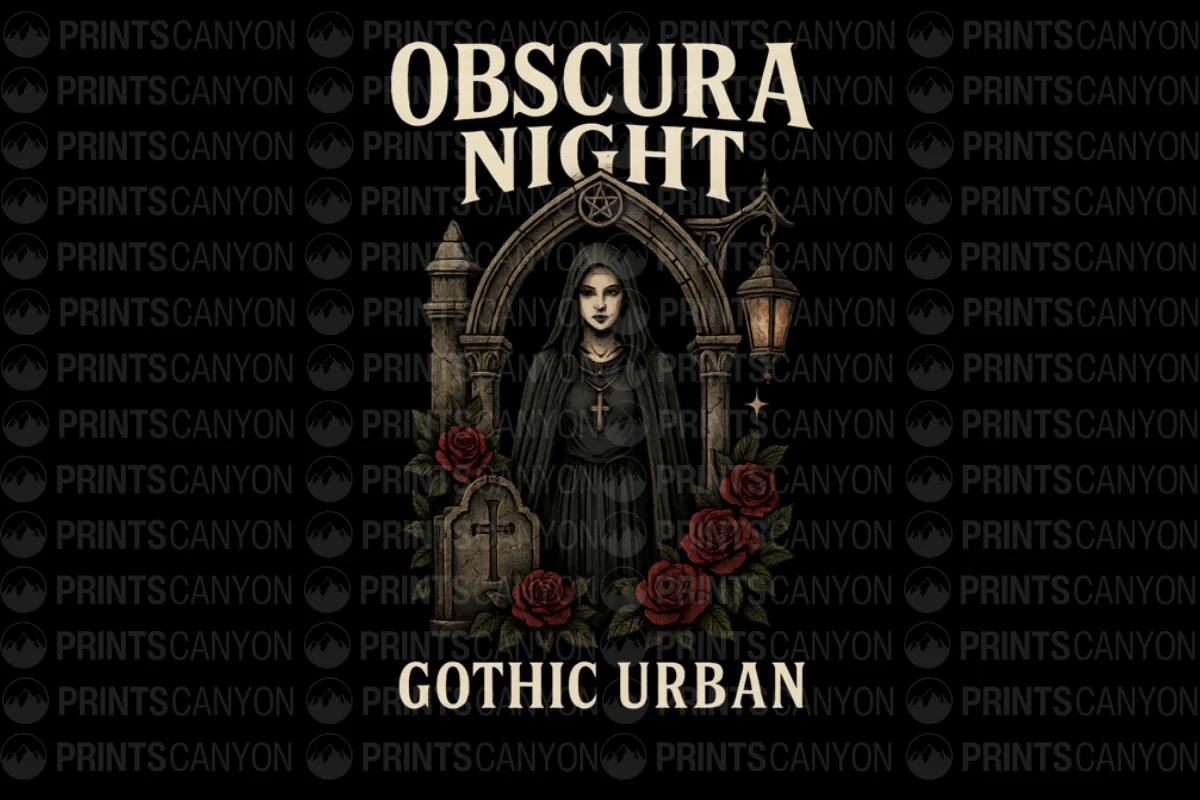 Obscura Night Gothic Urban Art Print – Dark Aesthetic Decor for Mysterious Souls