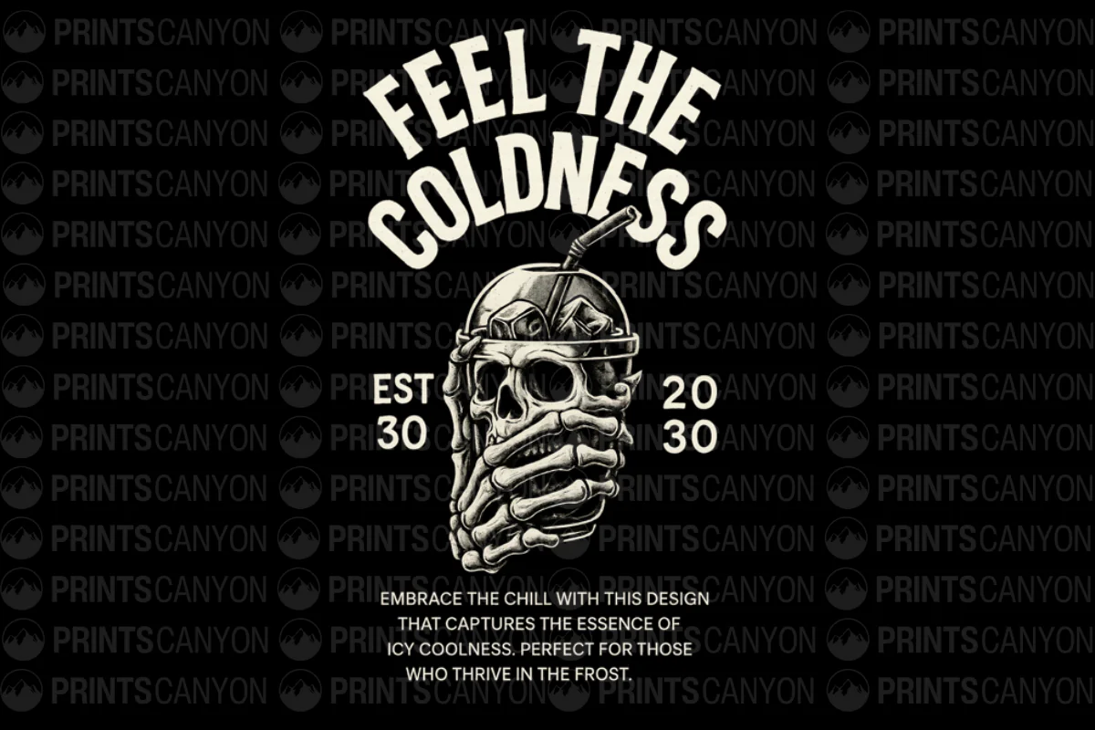Feel the Coldness Skull Design for Icy Coolness Enthusiasts