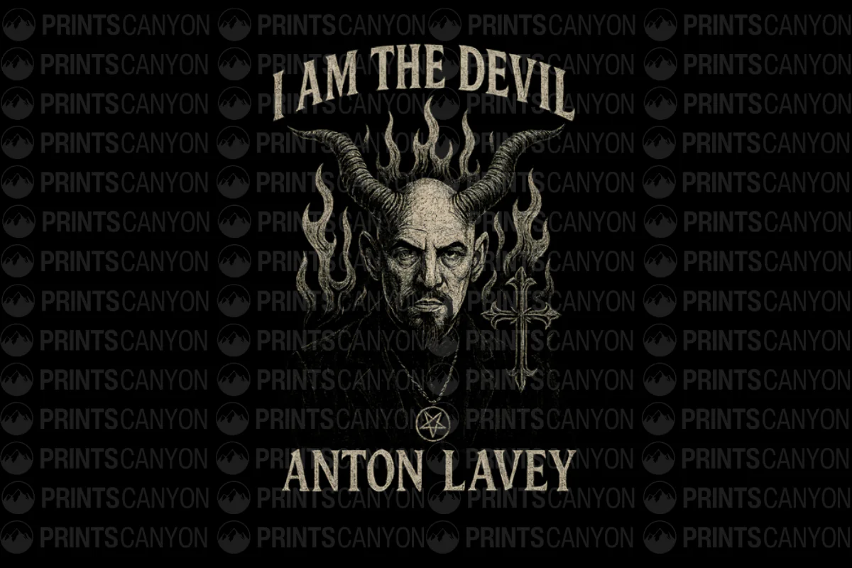 I Am The Devil Anton LaVey Vintage Graphic Tee